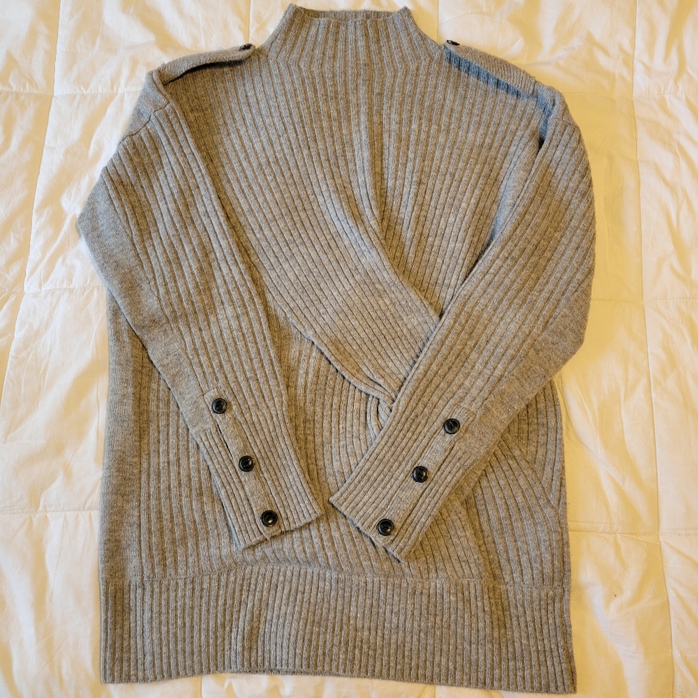 Rag & Bone women's gray Wool Dale Merino long-sleeved Sweater size medium - Picture 16 of 16